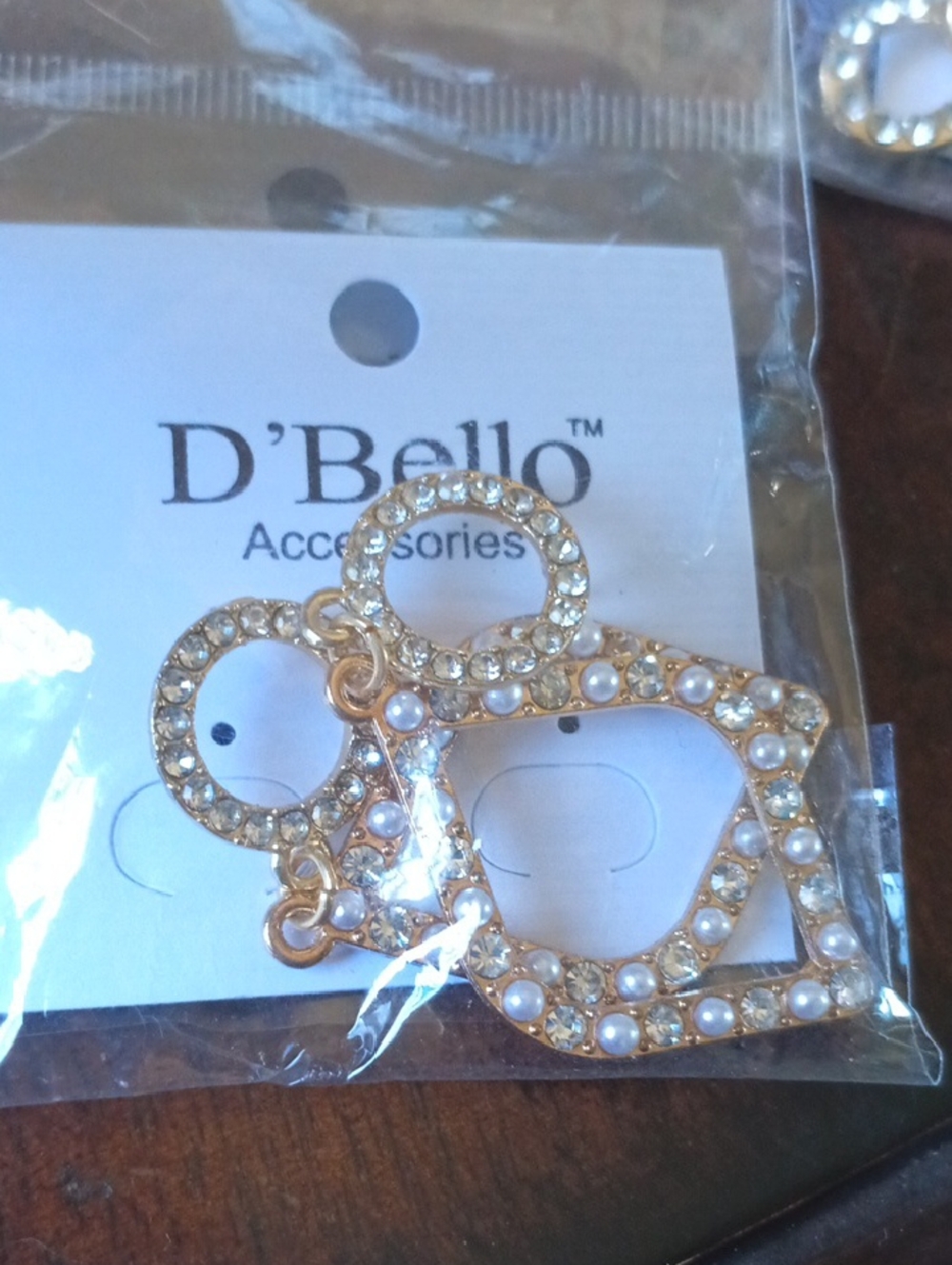 Gold Pearl & Crystal Statement Earrings